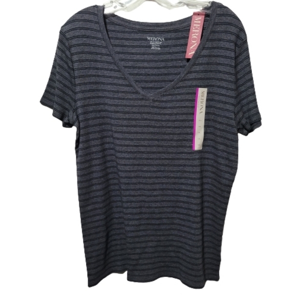 Merona Ultimate Striped V-Neck Shortsleeve Shirt
